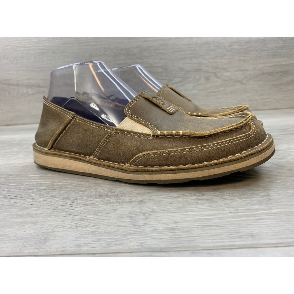 Ariat Cruiser Brown Leather Moc Toe Slip On Shoes Women's 8.5
